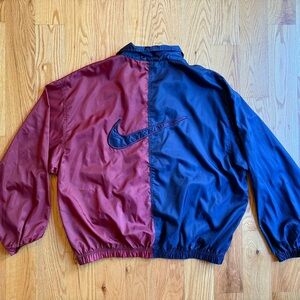 Nike Maroon and Navy Windbreaker Jacket